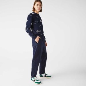 Lacoste Stretch Bomull Jogging Marinblå Blå | LFGVO-7503