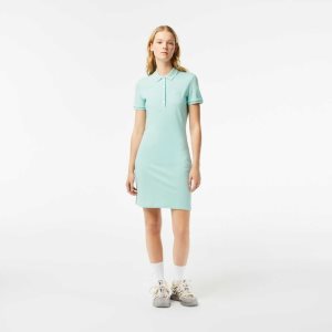 Lacoste Stretch Bomull Pique Polo Mintgröna | LEYIQ-1492