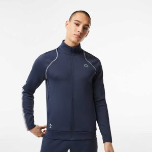 Lacoste Tennis x Daniil Medvedev Zipped Blå Vita | QWIYS-1762