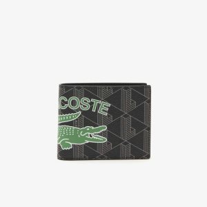 Lacoste The Blend Monogram Print Folding Wallet Olika Färger | GYOCH-2640