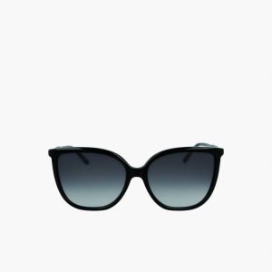 Lacoste Tubular Temple Butterfly Acetate Svarta | UTGPX-7185