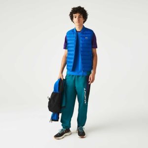 Lacoste Vadderad Vatten-Repellent Vest Blå | GLVMB-8734