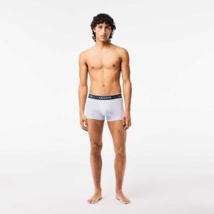 Lacoste Vanliga Boxer Brief 3-Pack Lila Marinblå Blå Grå | IJTAZ-5671