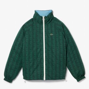 Lacoste Vatten-Repellent Reversible Gröna | QOJDT-6152