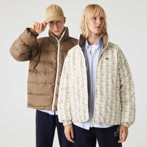 Lacoste Vatten-Repellent Reversible Vita Beige | XSFKC-2860