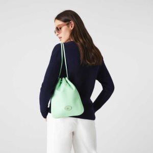 Lacoste Vertical Grained Läder Shoulder Pouch Grå | OGXVC-2976