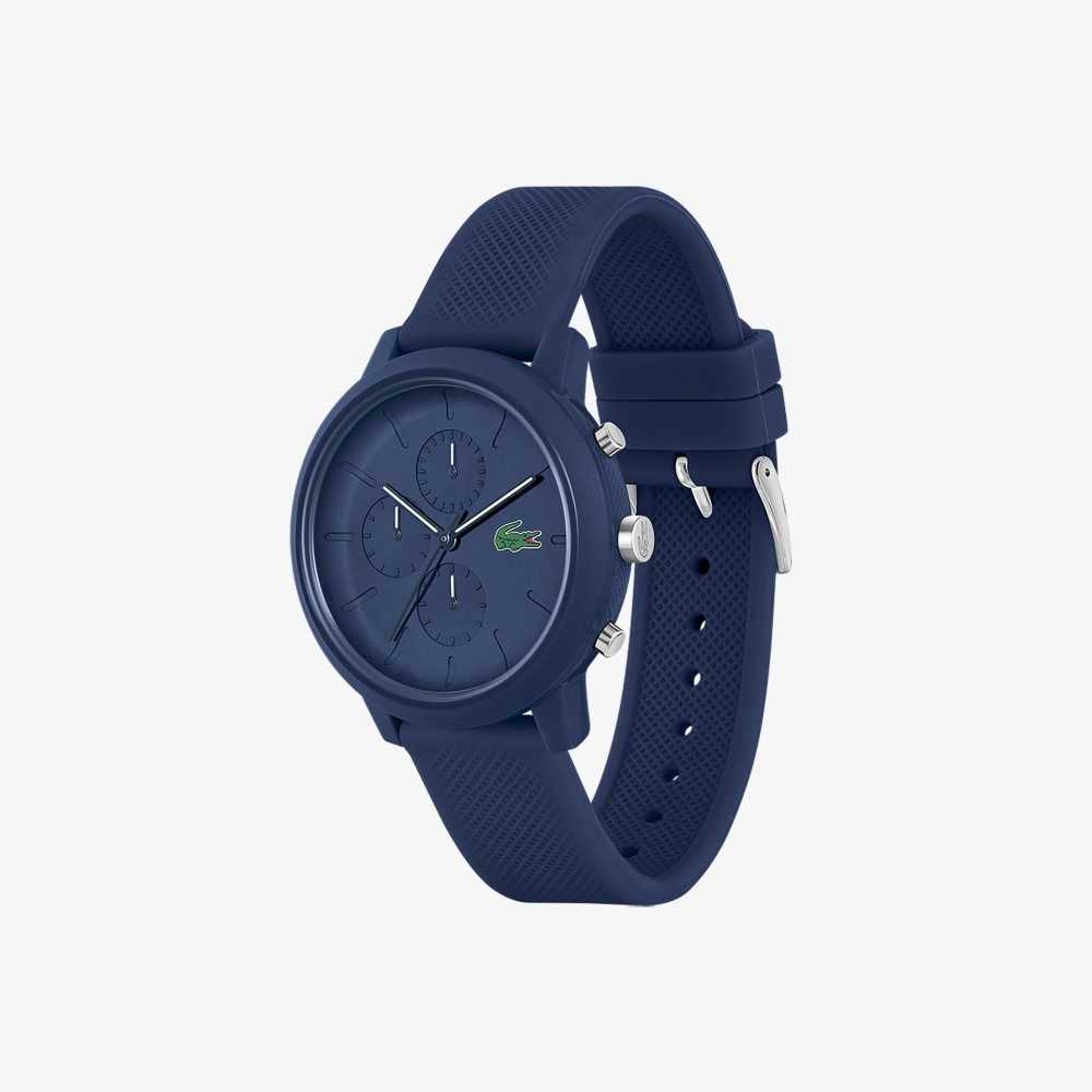 Lacoste 12.12 Chrono Blue Silikon Blå | FSVZN-6894