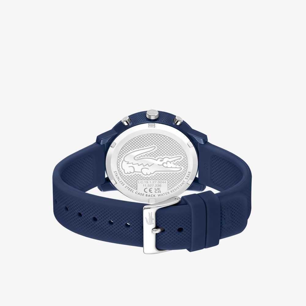 Lacoste 12.12 Chrono Blue Silikon Blå | FSVZN-6894