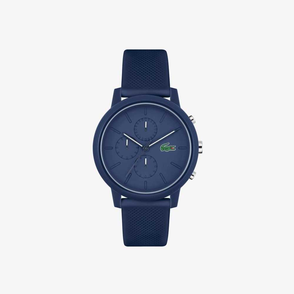 Lacoste 12.12 Chrono Blue Silikon Blå | FSVZN-6894