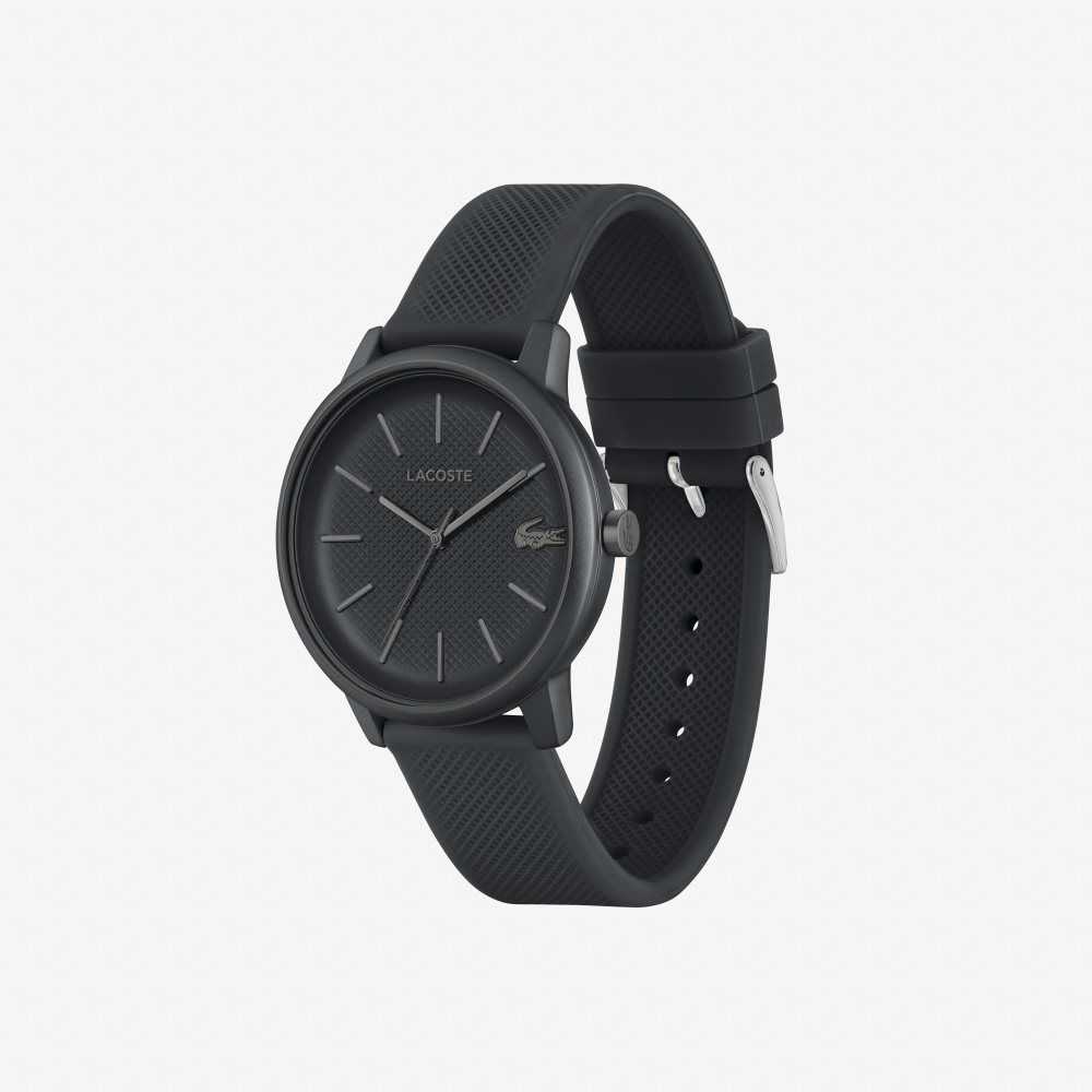 Lacoste 12.12 Move 3 Hands Black Silikon Svarta | KASZC-5139