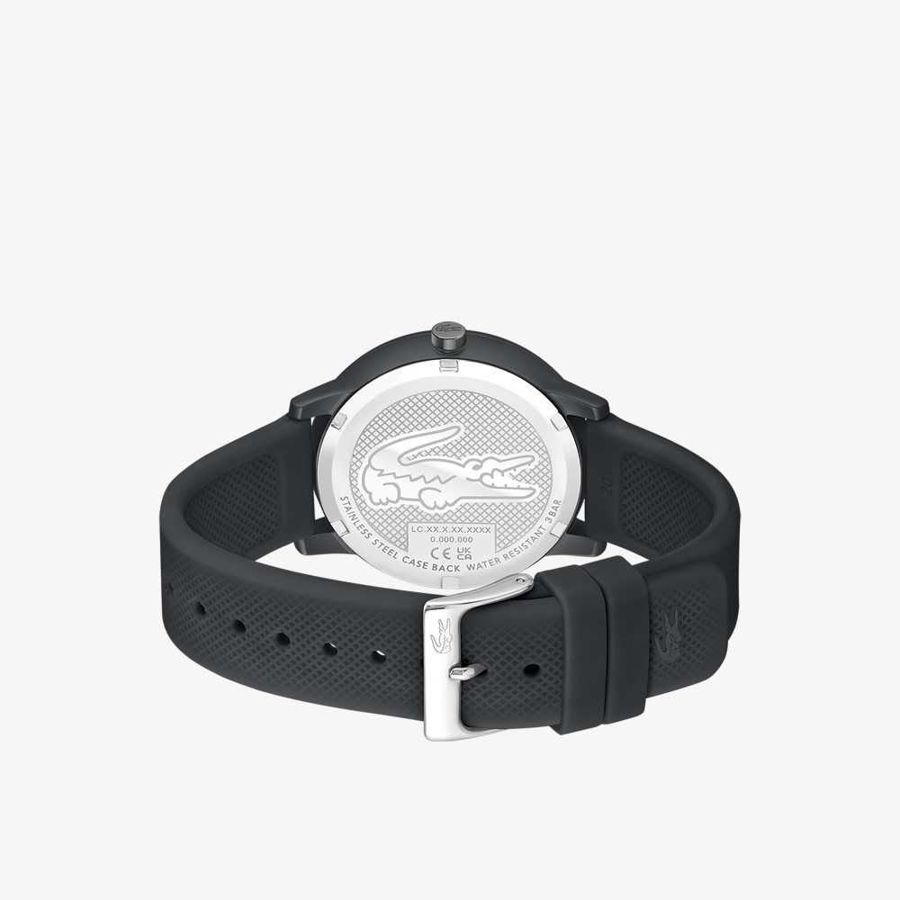 Lacoste 12.12 Move 3 Hands Black Silikon Svarta | KASZC-5139