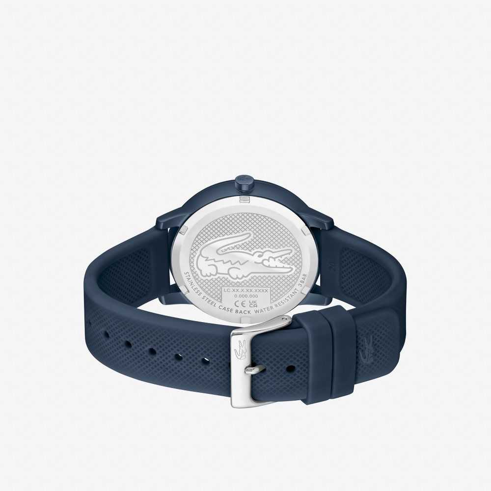 Lacoste 12.12 Move 3 Hands Navy Silikon Blå | FRBUZ-1234