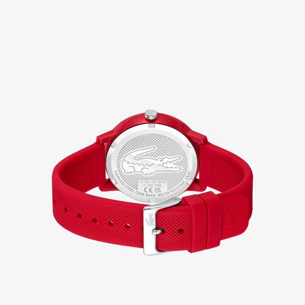 Lacoste 12.12 Red Silikon Rem Röda | FKMJO-5802