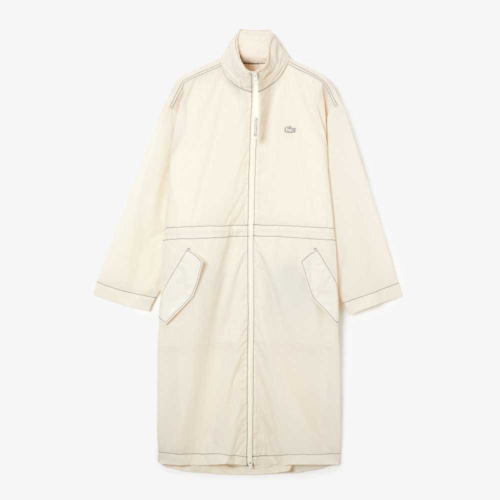 Lacoste 2-in-1 Vatten-Repellent Hooded Parka Vita | QACTH-5731