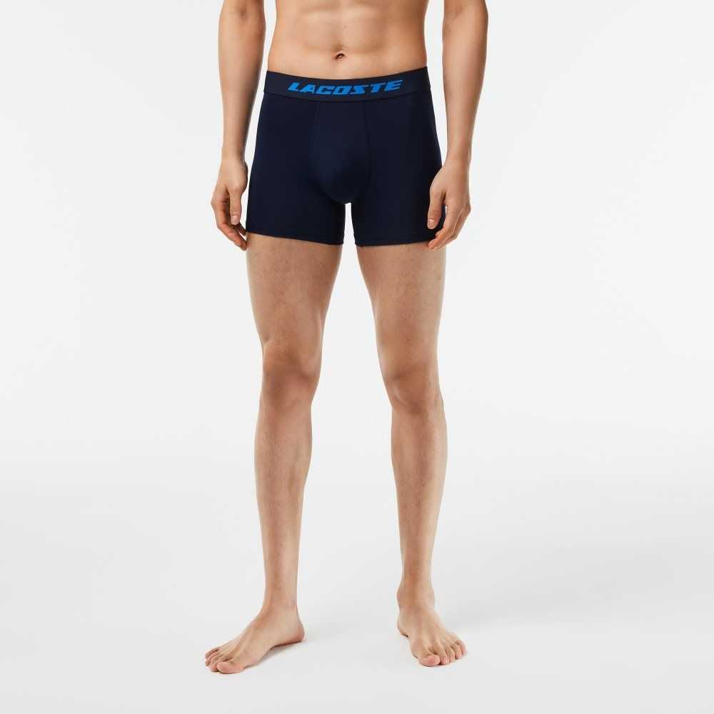 Lacoste 3-Pack Microfiber Print Trunks Olika Färger | OVRLD-5182