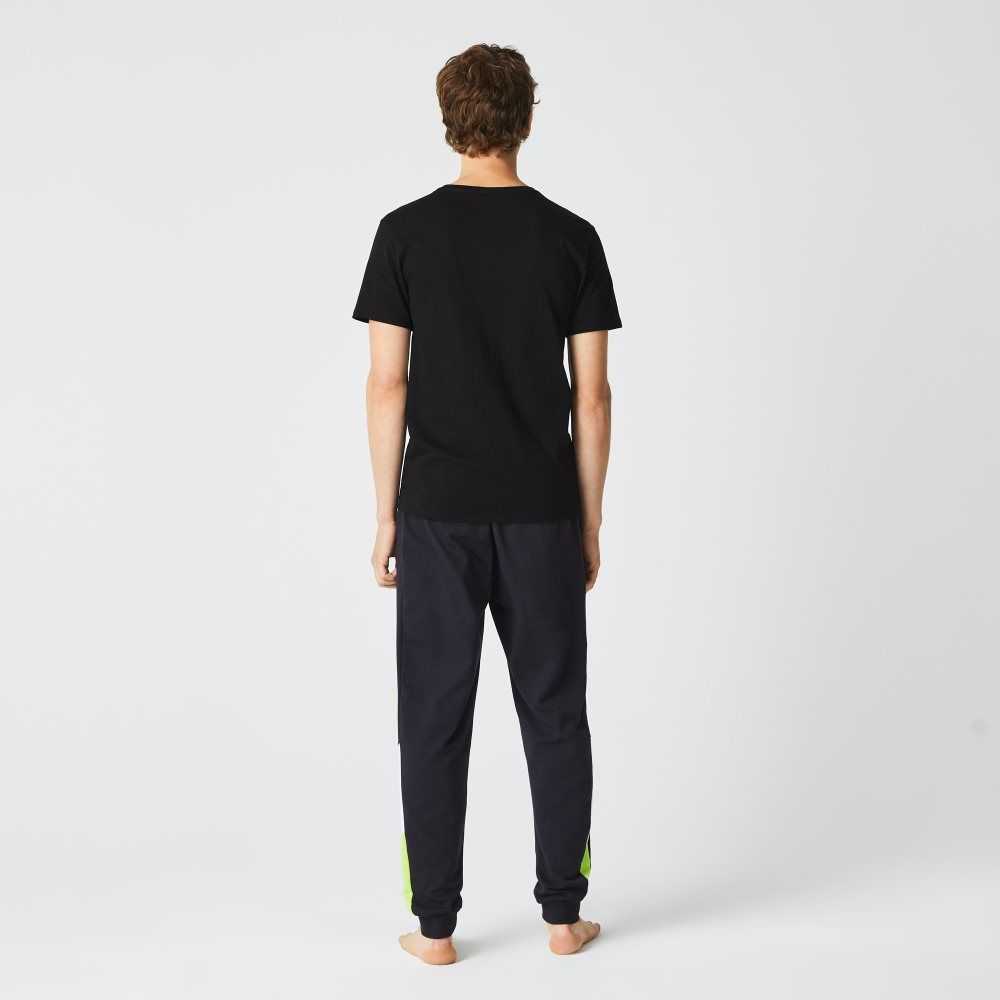 Lacoste 3-Pack of Plain T-Shirts Svarta | OGNVT-5370