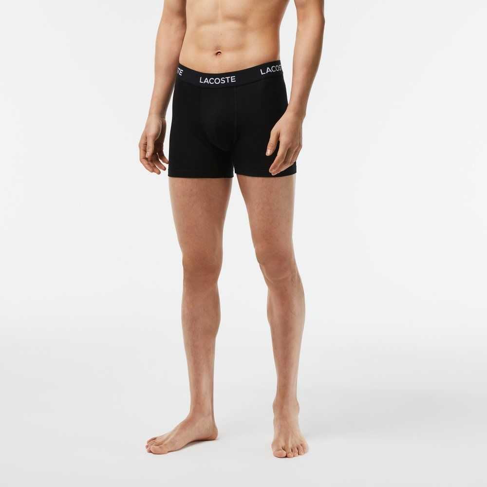 Lacoste 5-Pack Logo Midja Boxers Svarta | TPMOK-9764