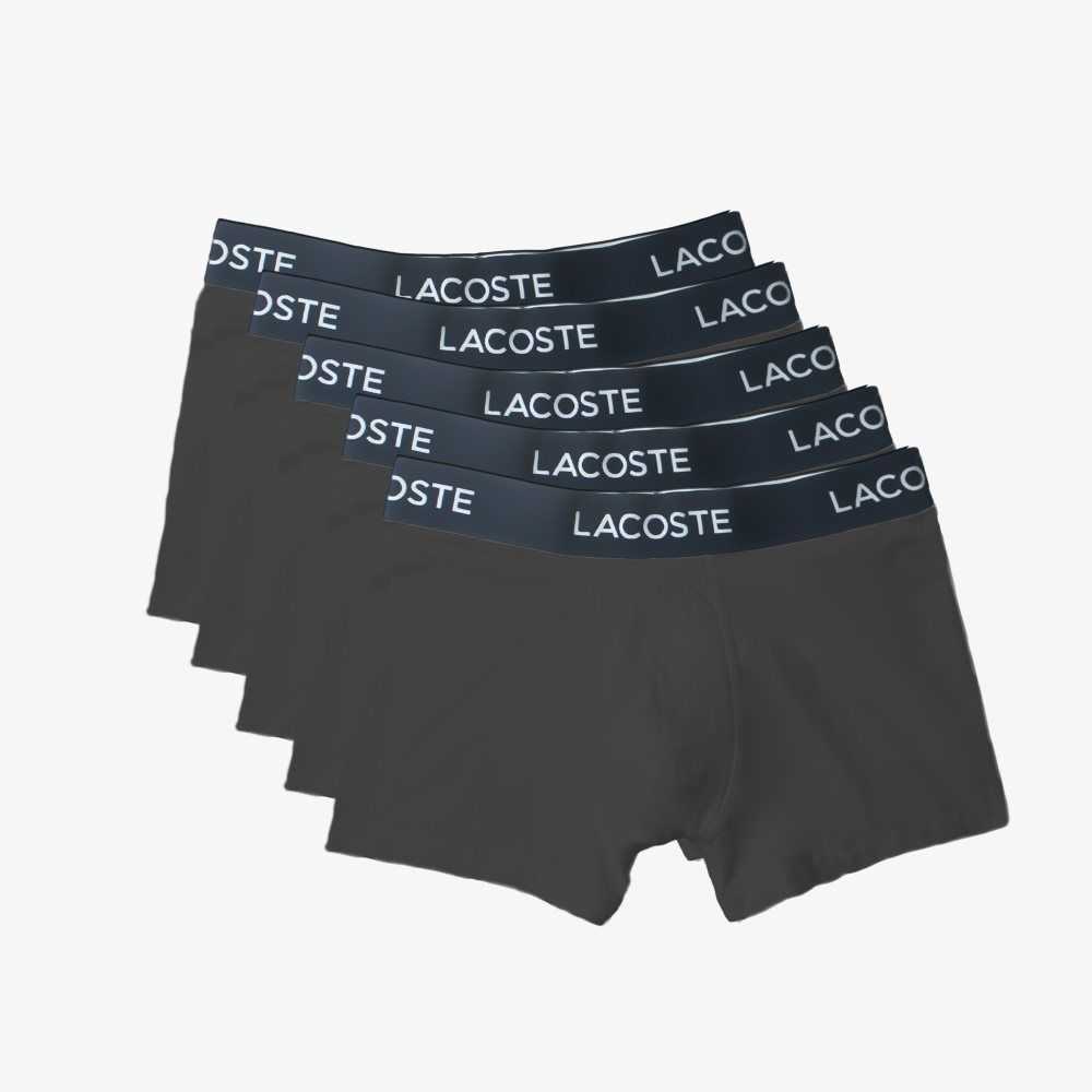 Lacoste 5-pack Stretch Bomull Trunks Grå | EWDHN-5076