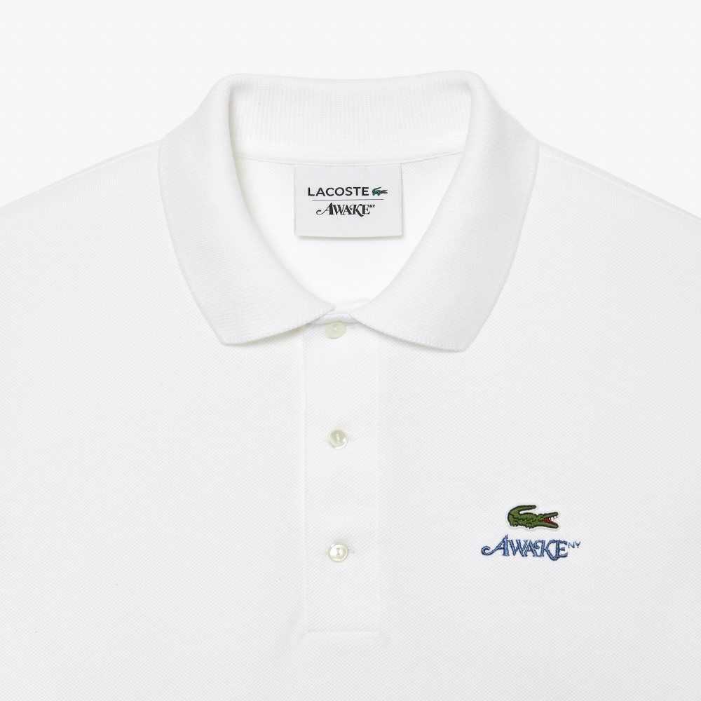 Lacoste AWAKE NY Color-block Bomull Pique Vita | JKMWI-4286