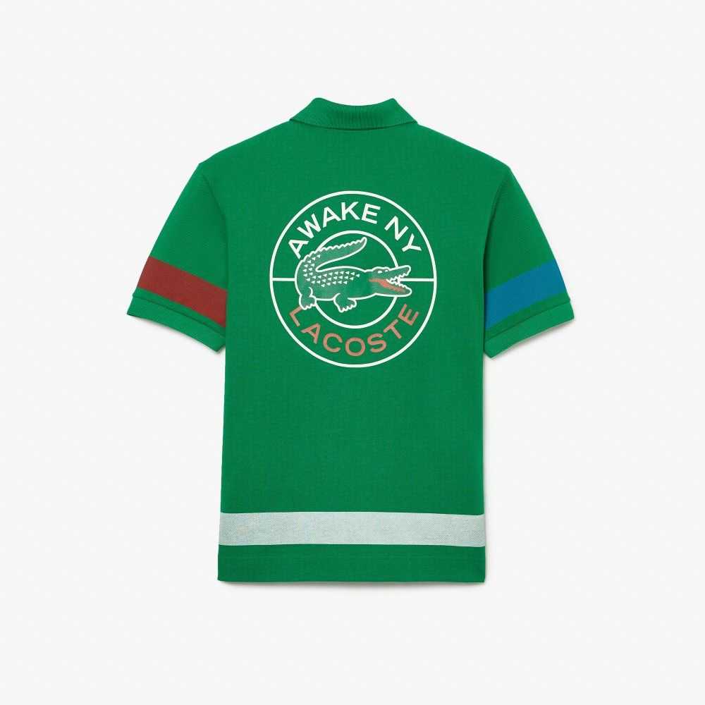 Lacoste AWAKE NY Color-block Bomull Pique Gröna | YQIPF-0526