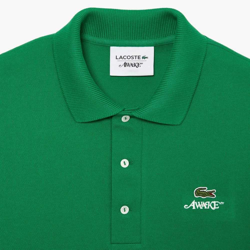 Lacoste AWAKE NY Color-block Bomull Pique Gröna | YQIPF-0526