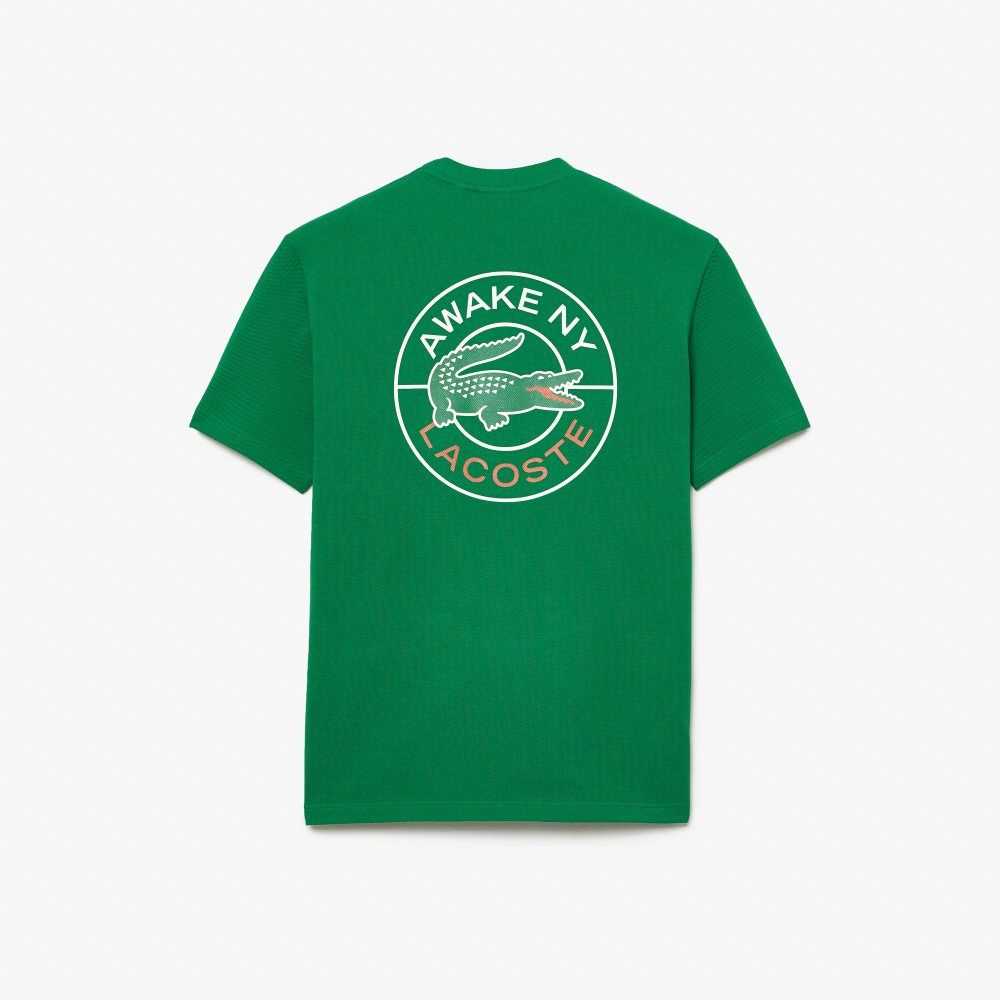 Lacoste AWAKE NY Logo Bomull Pique Gröna | RGUWZ-2893