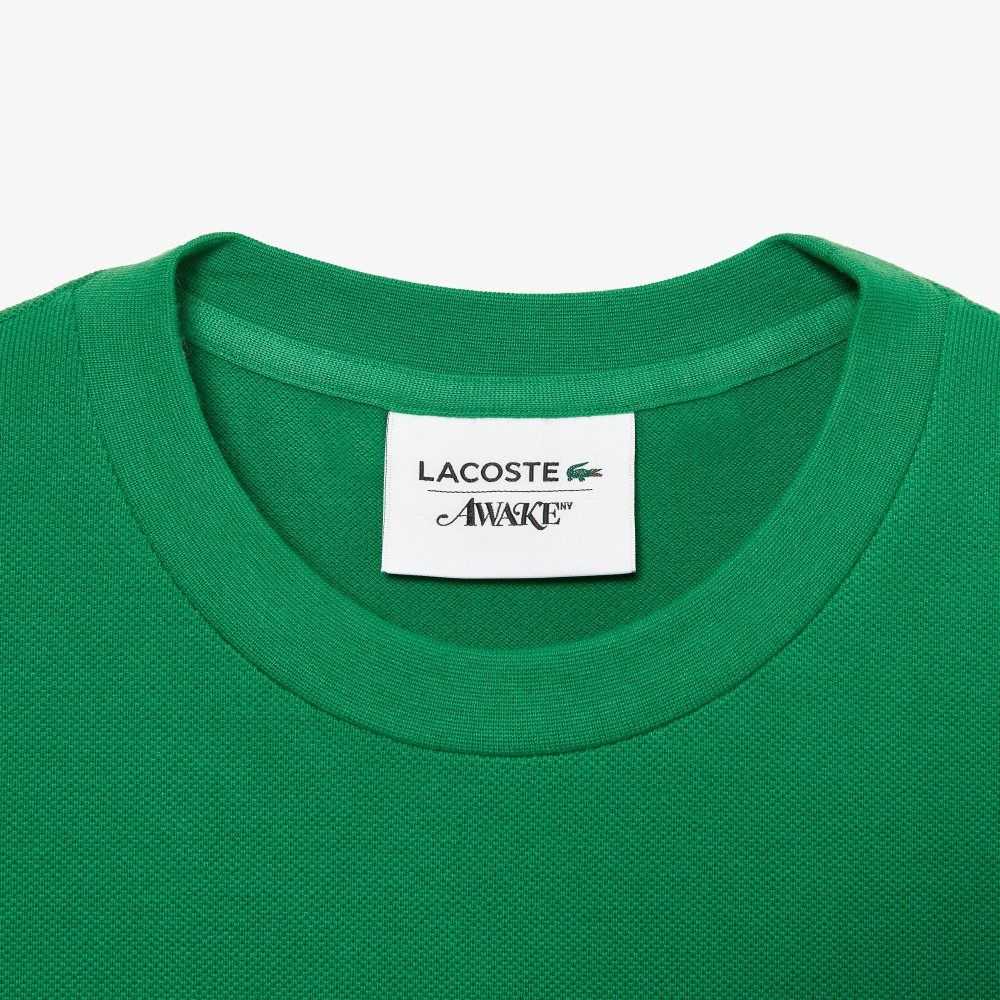 Lacoste AWAKE NY Logo Bomull Pique Gröna | RGUWZ-2893