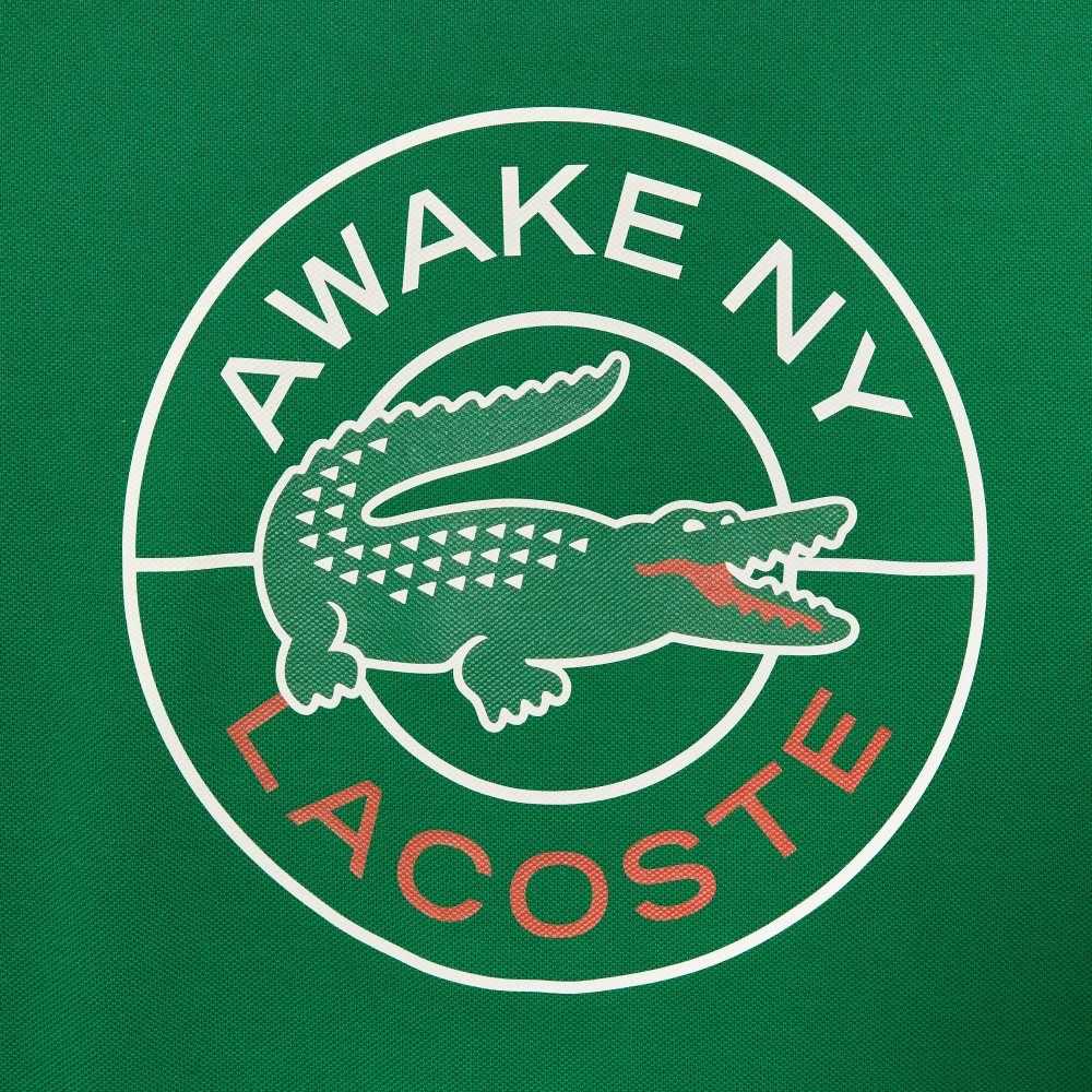 Lacoste AWAKE NY Logo Bomull Pique Gröna | RGUWZ-2893