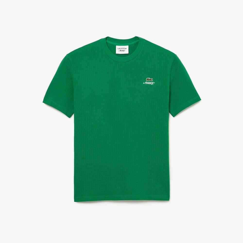 Lacoste AWAKE NY Logo Bomull Pique Gröna | RGUWZ-2893