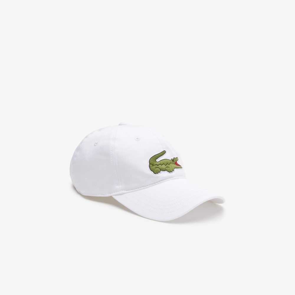 Lacoste Adjustable Organic Bomull Twill Vita | VUNKT-4029