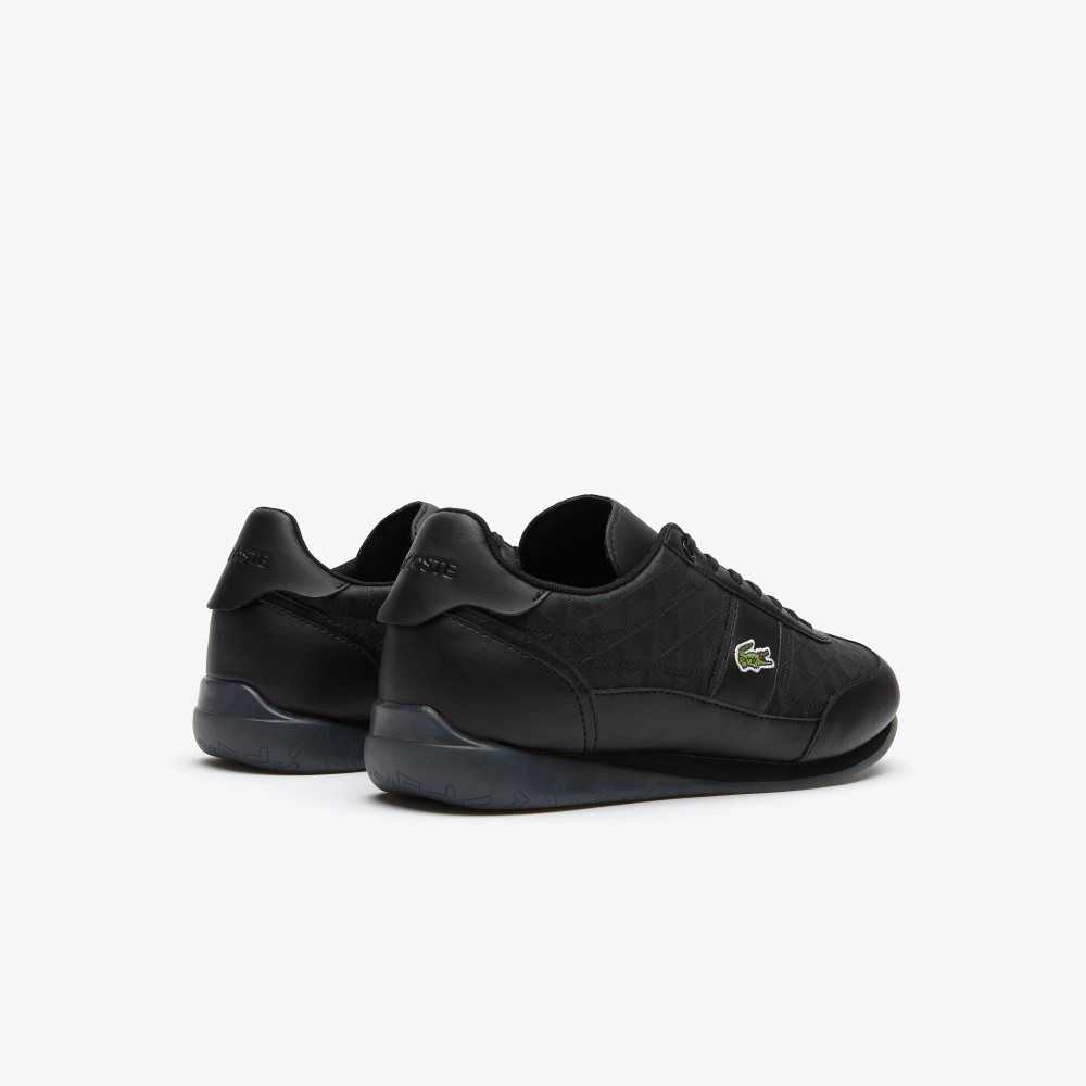 Lacoste Angular Läder Svarta Svarta | TDKQO-9507