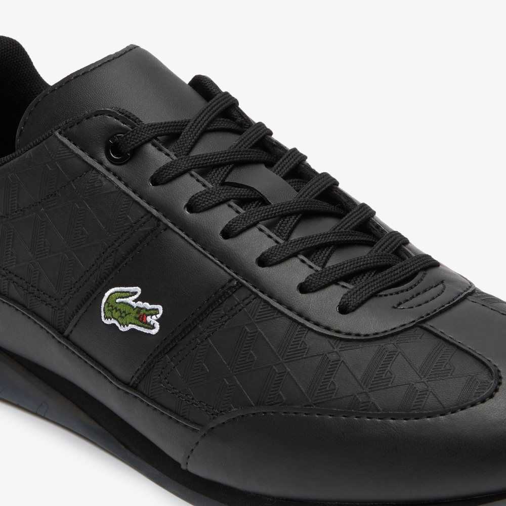 Lacoste Angular Läder Svarta Svarta | TDKQO-9507