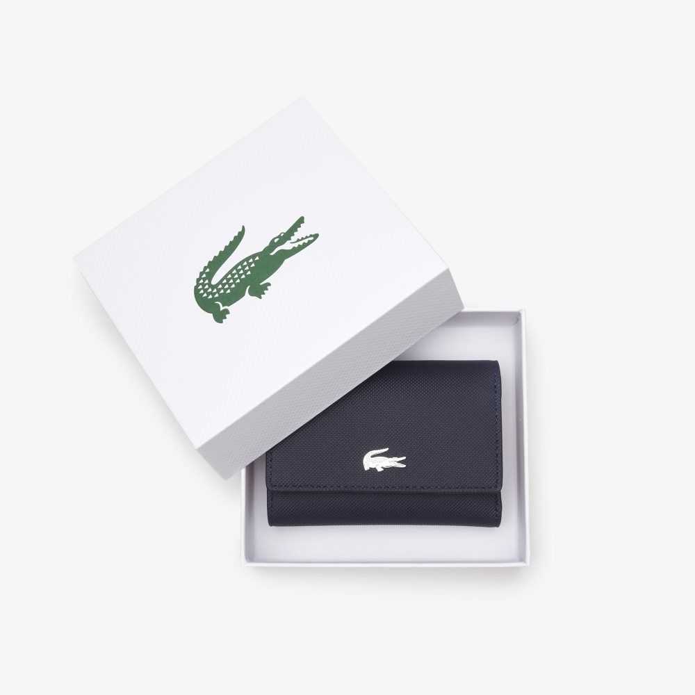 Lacoste Anna Snap Front Wallet Blå Mörkröda | DMUHV-0964