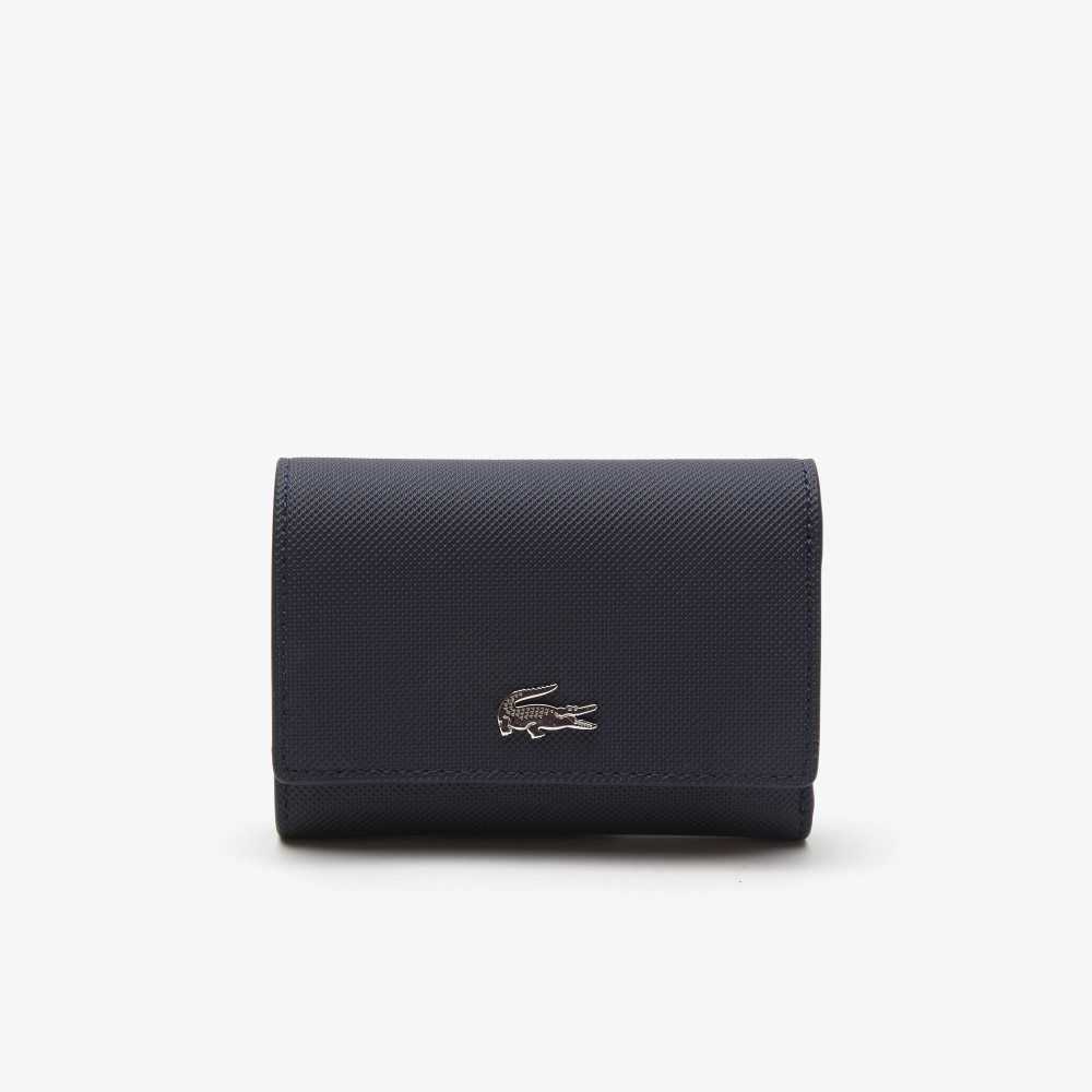 Lacoste Anna Snap Front Wallet Blå Mörkröda | DMUHV-0964