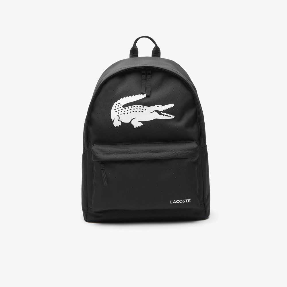 Lacoste Backpack with Laptop Pocket Svarta | FYPLT-4629