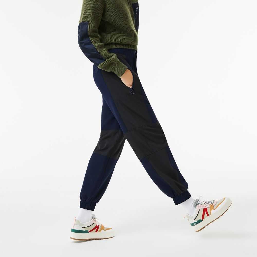 Lacoste Badge Colorblock Trackpants Marinblå Blå Svarta | GAUHT-3726