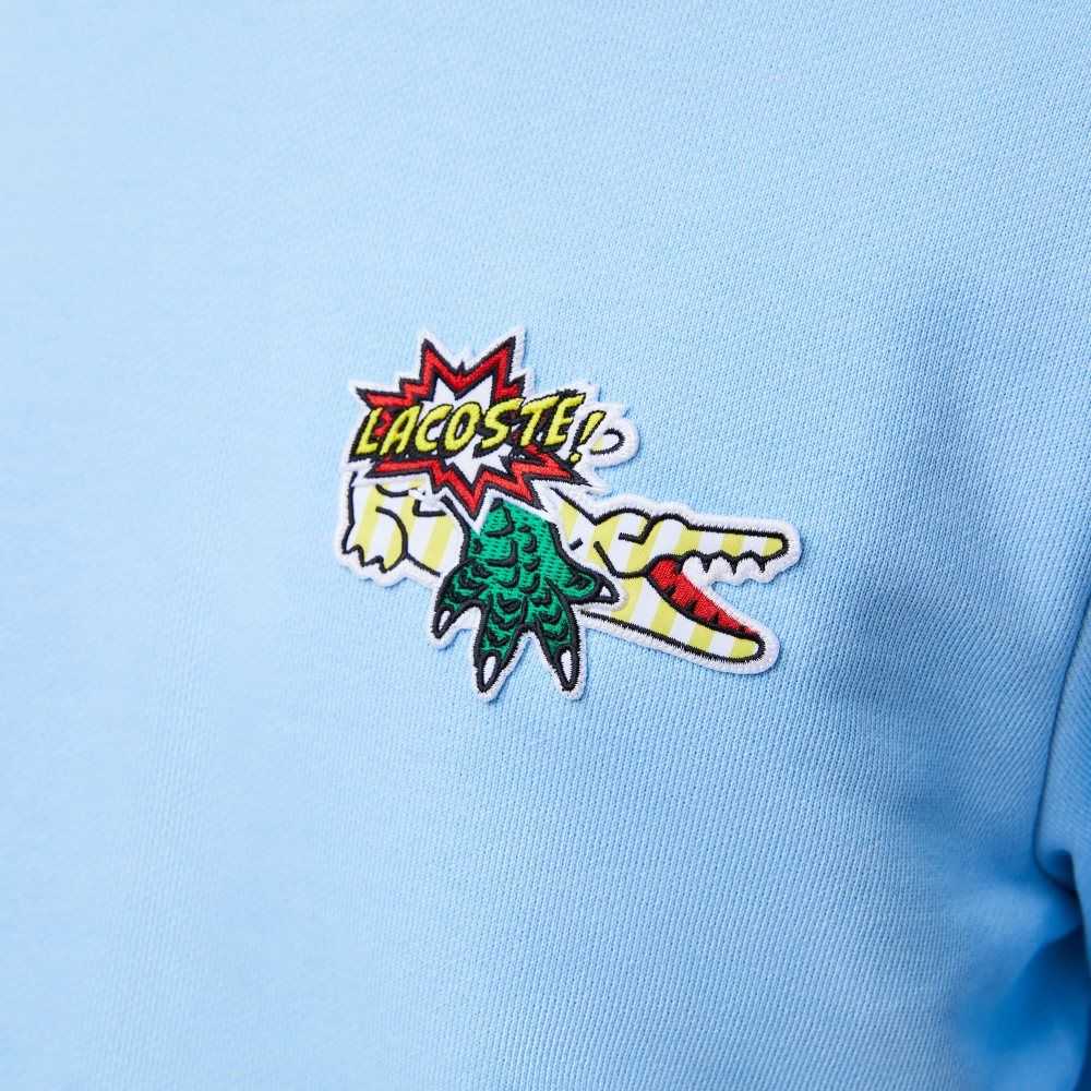 Lacoste Badge Organic Bomull Blå | PJTLA-3752