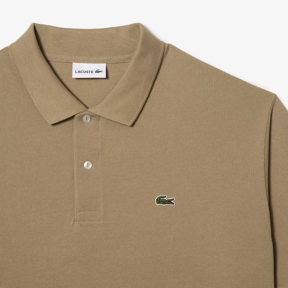 Lacoste Big Fit Bomull Petit Pique Beige | XNCQO-6243