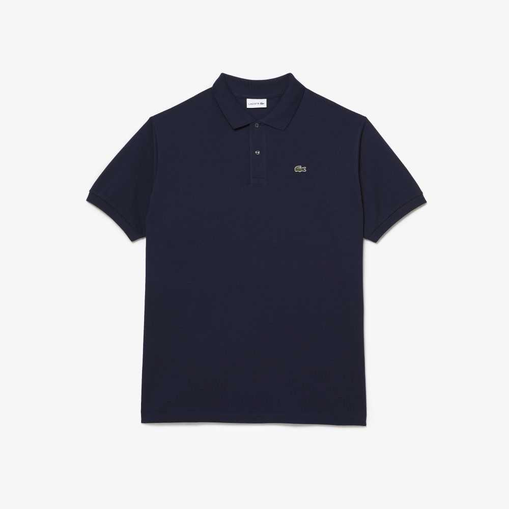 Lacoste Big Fit Bomull Petit Pique Marinblå Blå | FGLJH-9756