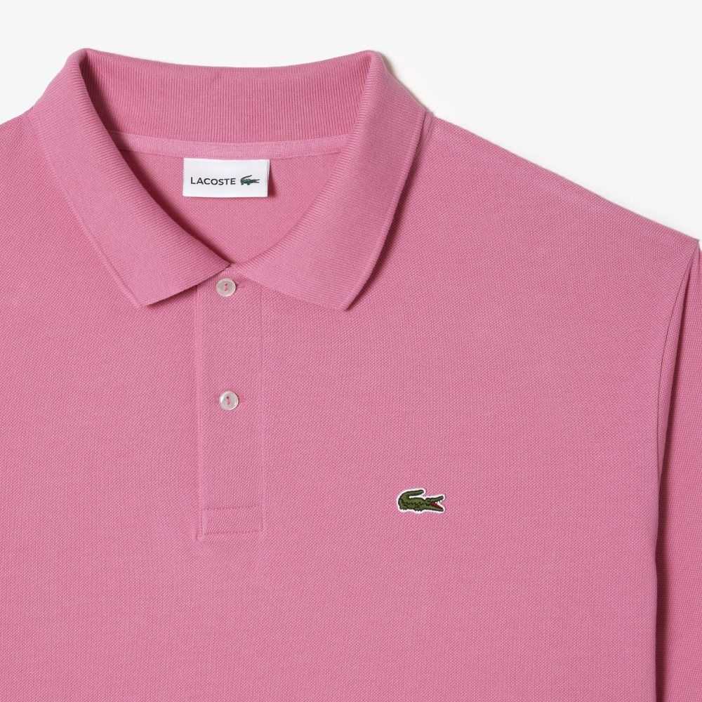 Lacoste Big Fit Bomull Petit Pique Rosa | IWDGJ-8035