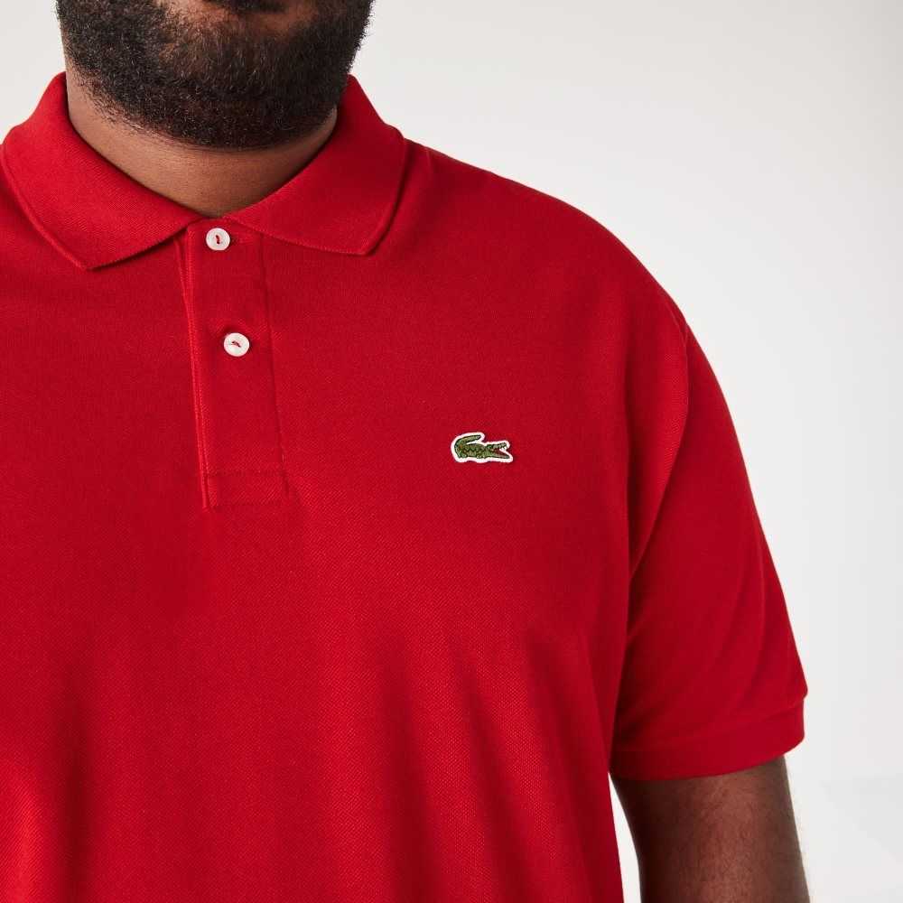 Lacoste Big Fit Bomull Petit Pique Röda | ATDSE-4873