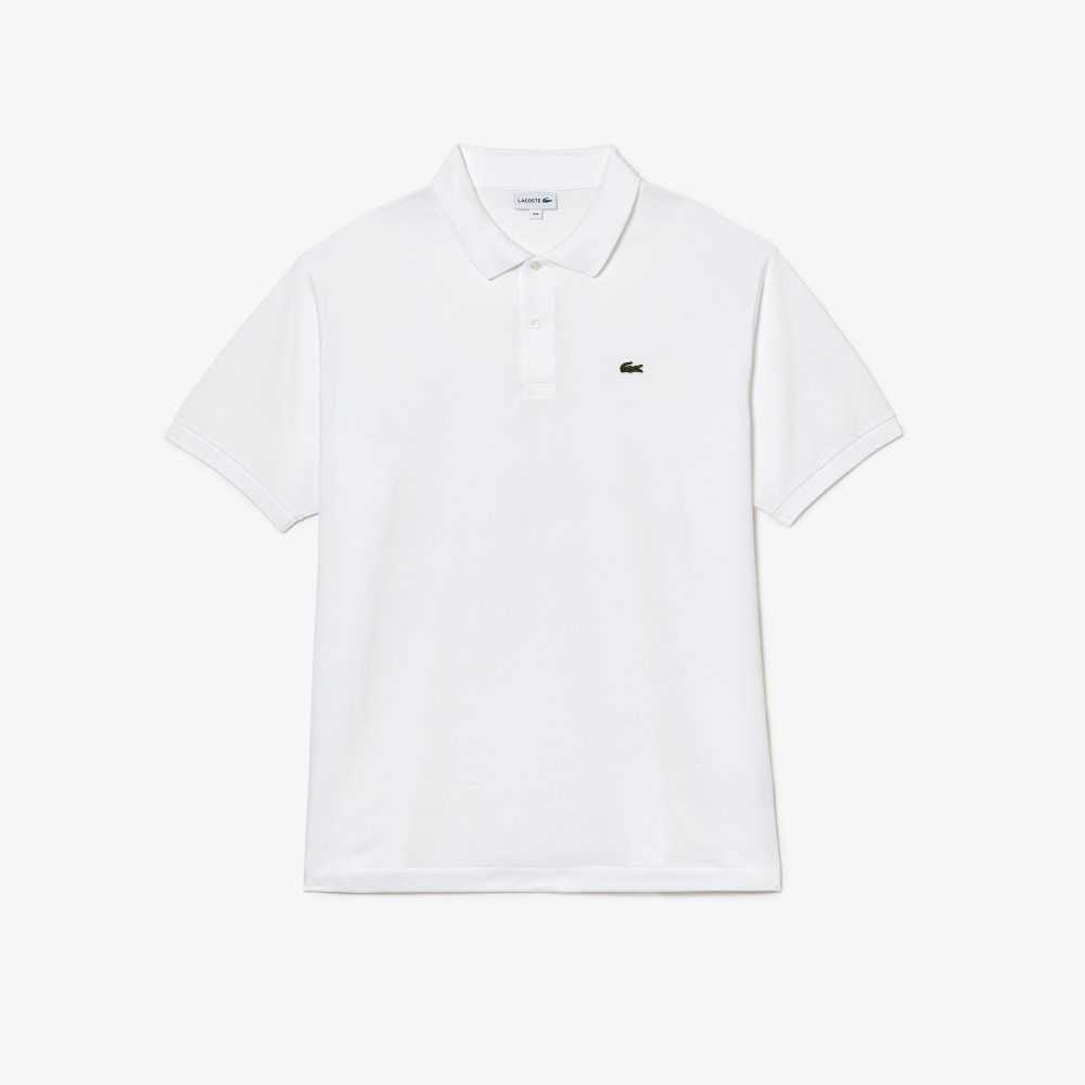 Lacoste Big Fit Bomull Petit Pique Vita | AXLBF-2139