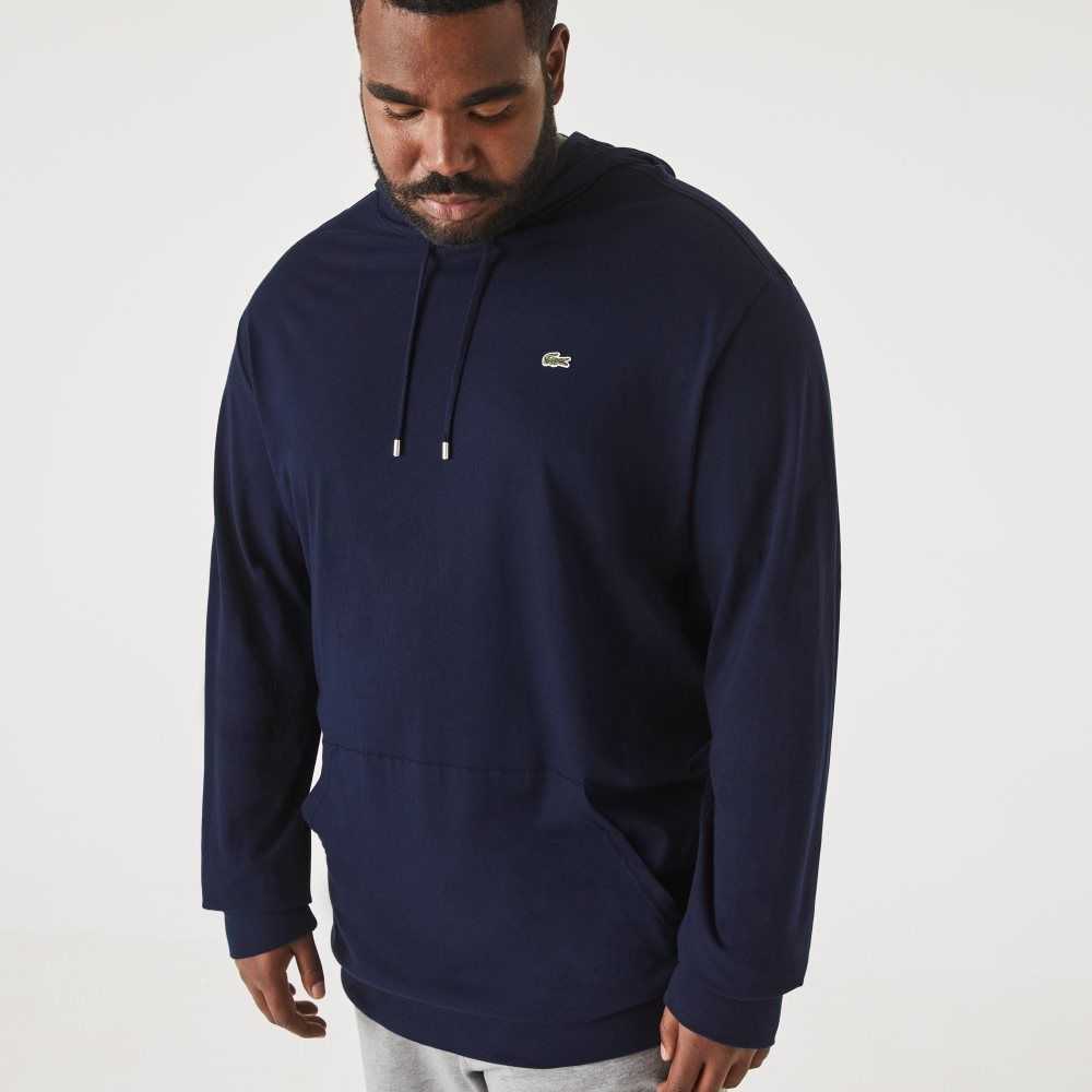 Lacoste Big Fit Hooded Marinblå Blå | IGOUF-9840