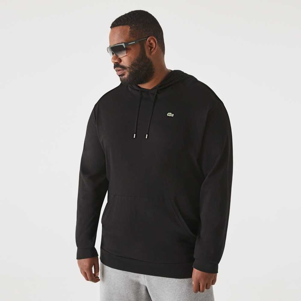 Lacoste Big Fit Hooded Svarta | ZBMFS-5930