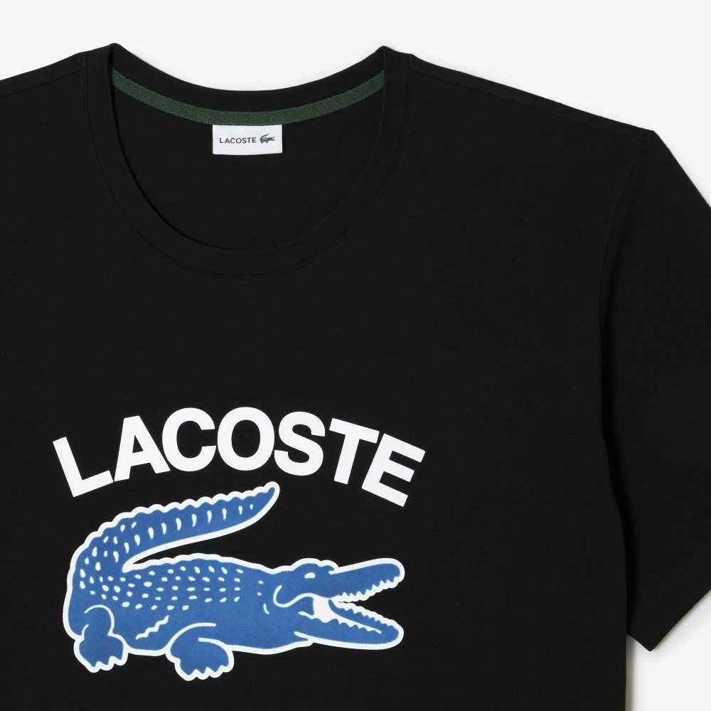 Lacoste Big Fit XXL Logo Svarta | AWVXT-6437