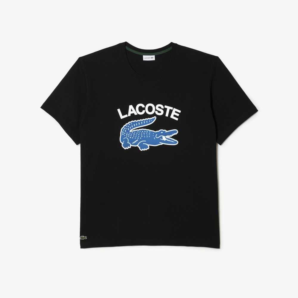 Lacoste Big Fit XXL Logo Svarta | AWVXT-6437