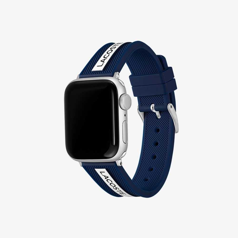 Lacoste Blue Silikon Apple Rem Svarta | OYZST-0653