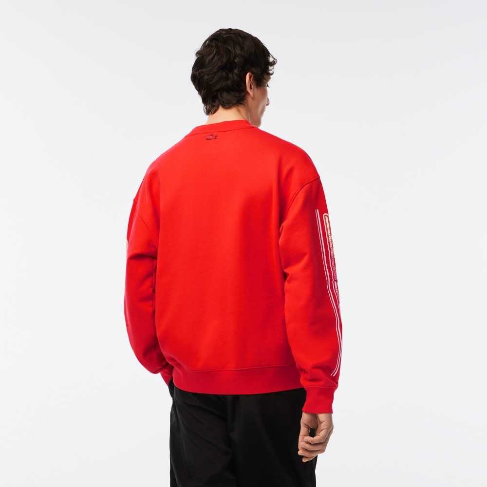 Lacoste Bomull Fleece Loose Fit Orange | CQKDM-4860