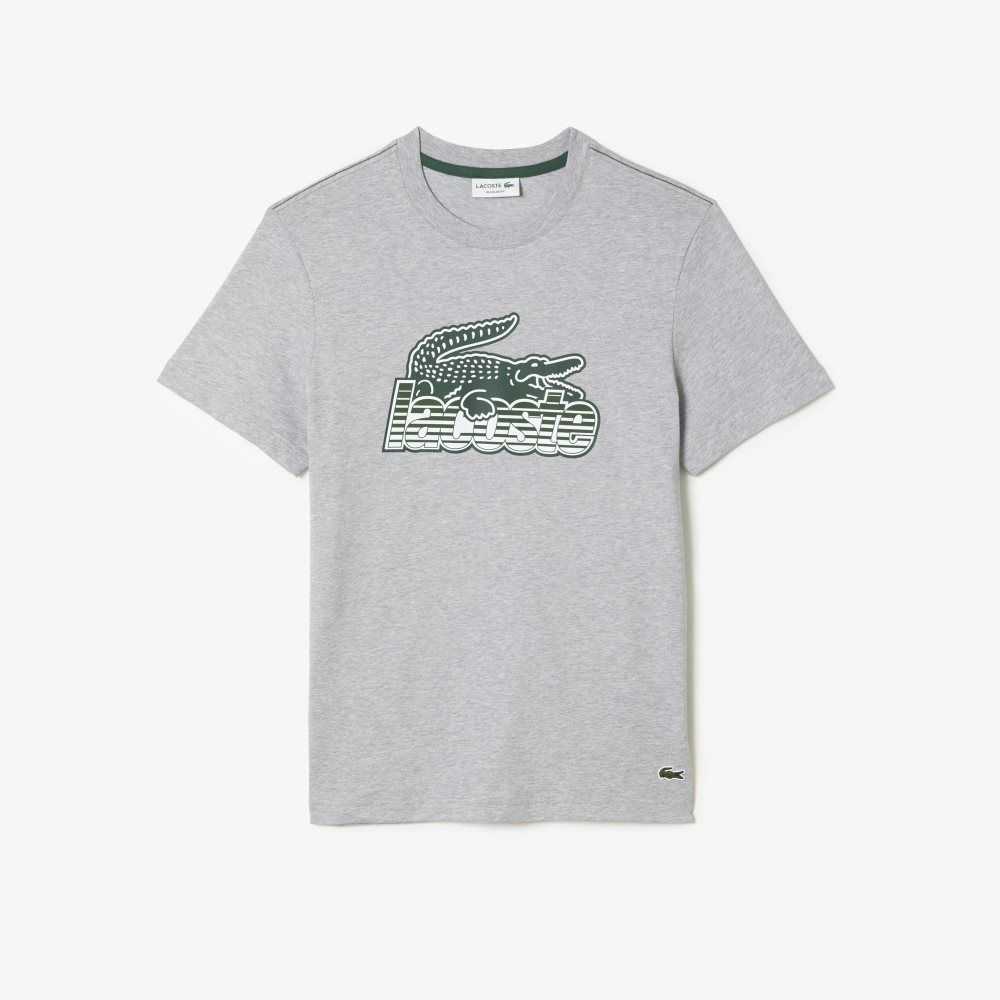 Lacoste Bomull Jersey Print Grå | IAVSE-3761