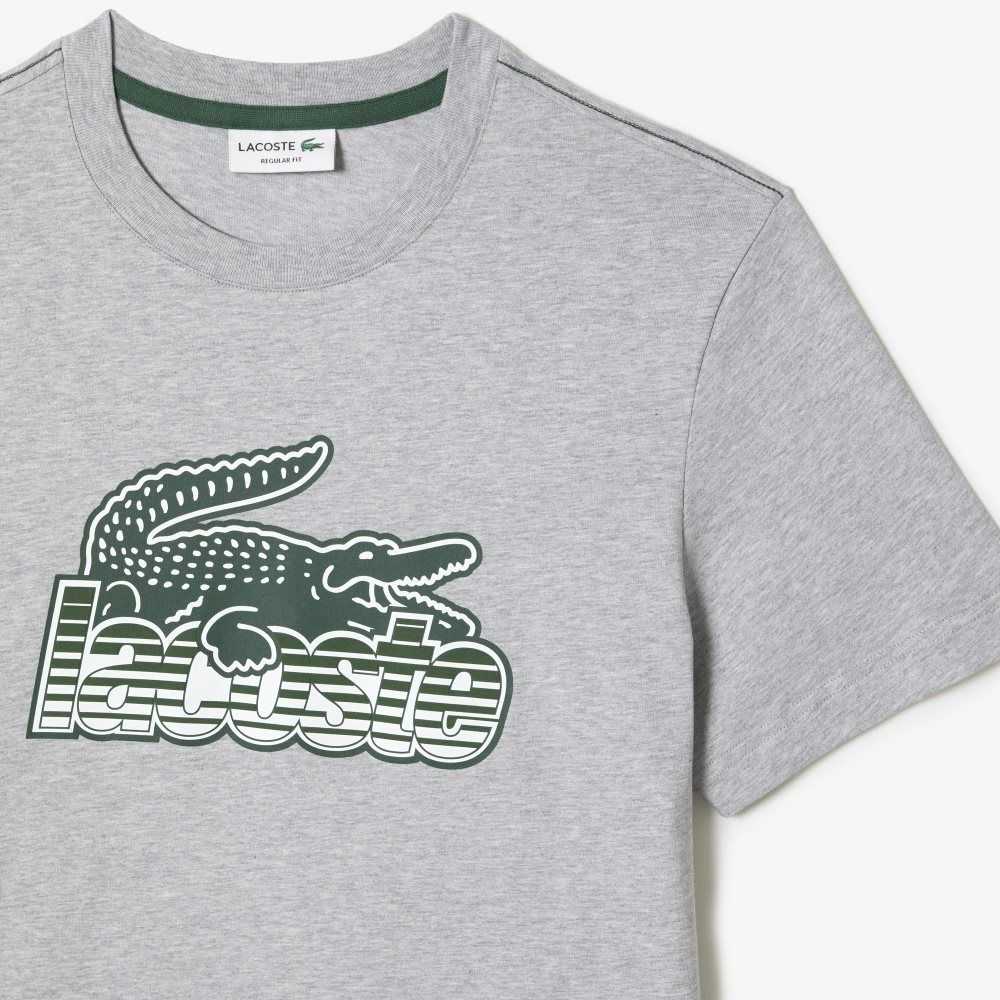 Lacoste Bomull Jersey Print Grå | IAVSE-3761